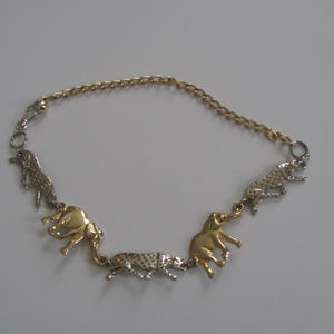 Elephant leopard chain belt